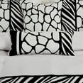 Chezmoi Collection Basa 7Piece Safari Black/Chalk Zebra Giraffe Animal