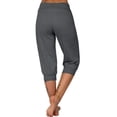 thumbnail image 2 of Womens Loose Drawstring Knee-length Pants Lounge Capri Yoga Joggers Pants with Pockets, 2 of 5