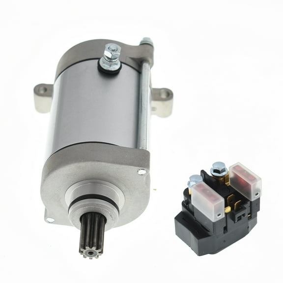 Starter Motor & Relay Solenoid Fit for 2002-2008 Yamaha Grizzly 660 YFM660F 4x4 5KM-81890-00-00 4WV-81800-00-00 4WV-81890-00-00