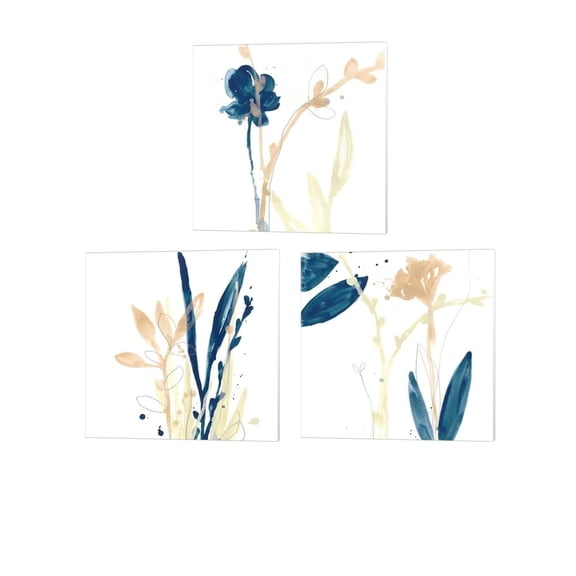 Metaverse June Erica Vess 'Botany Gesture A' Canvas Art (Set of 3)