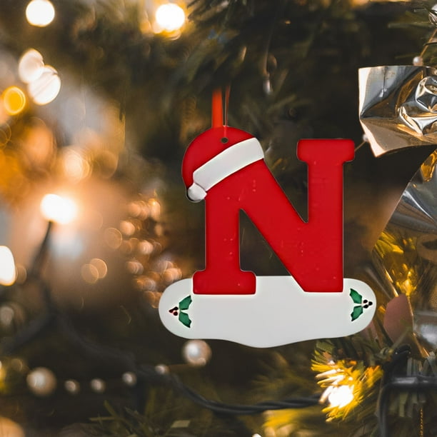 26 English Letter Christmas Hat Pendant
