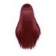 thumbnail image 2 of Pelucas con flequillo para mujer, peluca ondulada suelta, pelucas de cabello largo y liso a la moda para mujer, malla rosa, fibra sintética, cabello largo y liso., 2 of 2