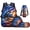 Baseball American Flag, variant on Jeiento Dinosaur 4 Piece Backpack Set 17 Inch Large Capacity Lightweight Schoolbag with Lunch Box Pencil Case Water Bottle Holder, School Backpack for Boys Ages 8-12 Elementary