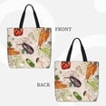 thumbnail image 3 of Vsdgher Cute Vegetables print Tote Bag for Women Shoulder Bag with Zipper Large Shoulder Bag Handle Handbag Portable Washable for Travel, Work, 3 of 8