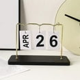 thumbnail image 4 of Calendar Decoration Living Room Office Desktop Calendar Creative Iron Metal Crafts Gold, 4 of 6