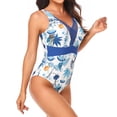 thumbnail image 4 of FcBaudy Womens Swimsuits One Piece Swimsuit Women Plus Size Swimsuit for Women Tankini Swimsuits for Women Women With Chest Pad Without Underwire Solid Deep V One-piece Swimsuit Women Swimsuit, 4 of 7