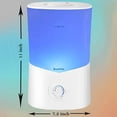 thumbnail image 3 of BlueHills 3000 ml large essential oil diffuser humidifier for large rooms - white -K1, 3 of 9