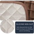 thumbnail image 3 of Non Slip Recliner Sofa Covers,Velvet Waterproof Recliner Couch Covers for 2 seat,Washable Reclining Couch Cover Furniture Protector for Dogs,Pets (Brown, 2 Seater), 3 of 9