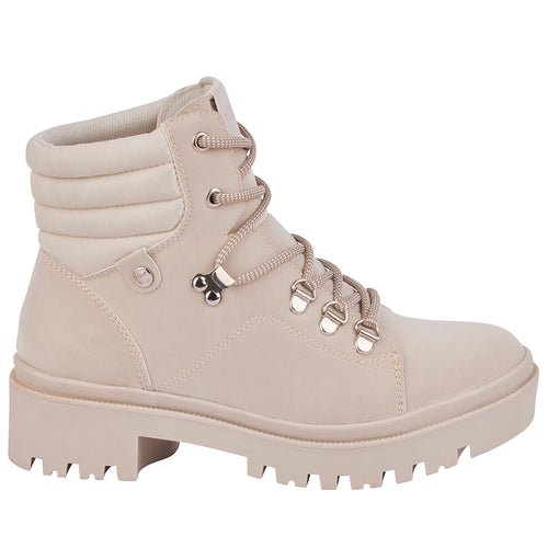 266-33 Bota Color Hueso Tacón 4cm Cklass 266-33