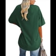 thumbnail image 3 of Camiseta Básica de Corta con Cuello en V Verde XXL, 3 of 5