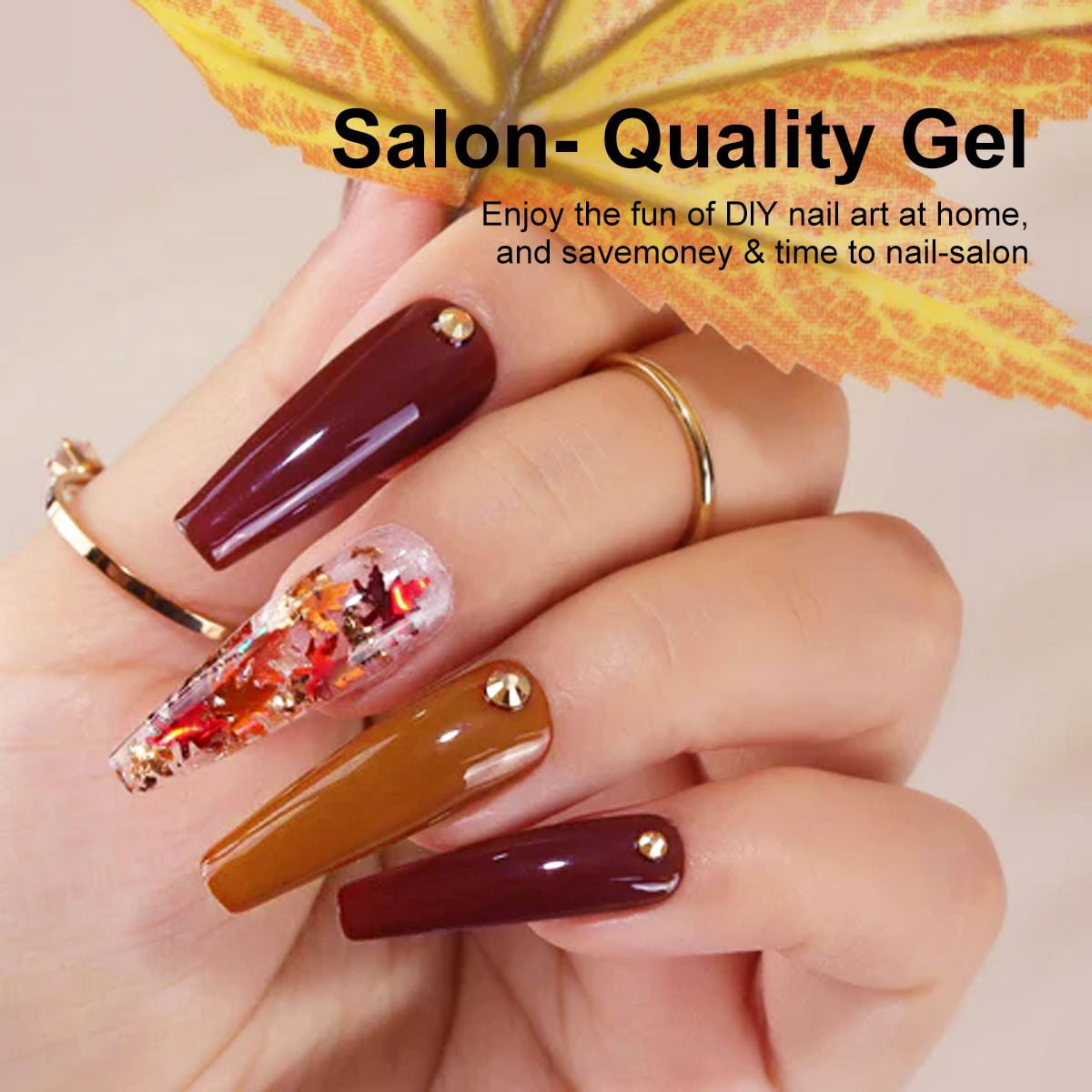 6Pcs Gel Polish Set, 6 Vibrant Colors UV Gel Nail Polish Red Blue Green Christmas Gift for Women Girls