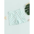 thumbnail image 4 of vera natura Toddler Boys Swim Trunks Tree/Checkerboard/Dinosaur Print Elastic Waist Shorts Baby Beach Board Shorts, 4 of 8