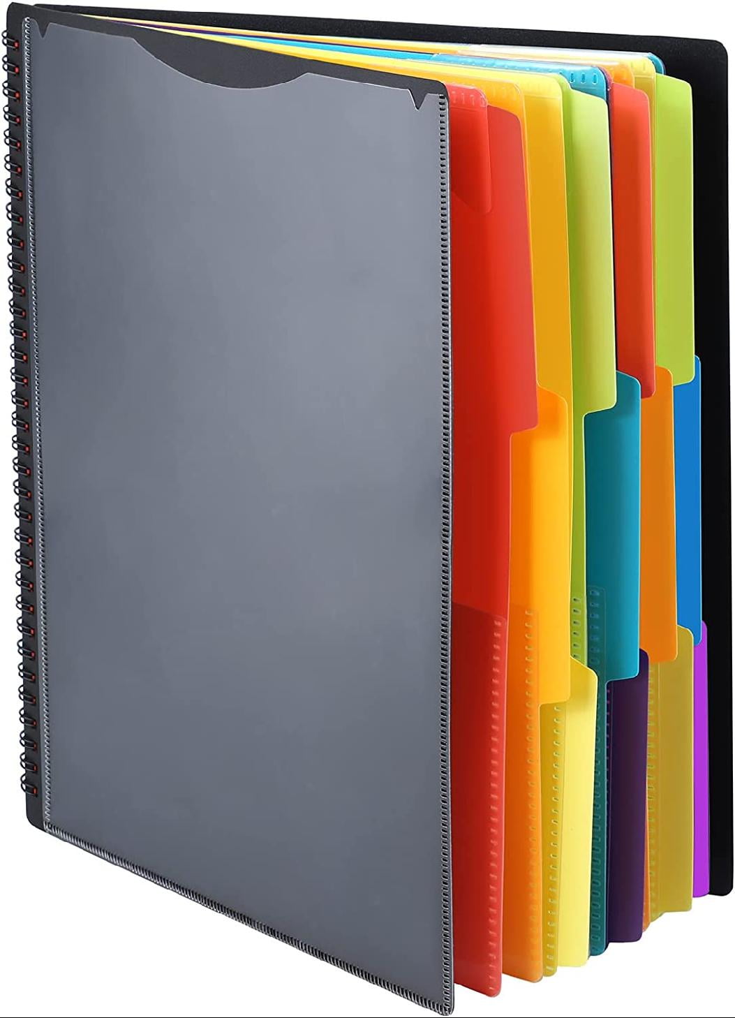 Plastic folders with Pockets, Multi Pocket Folder Binder with Dividers