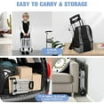 thumbnail image 5 of 270LBS Utility Luggage Cart with 4 Wheels, 100% Aluminum Hand Truck Dolly, Folding Hand Truck with Advanced Tank Wheels, Portable Dolly Cart for Luggage, Travel, Shopping, Office Use, 5 of 6