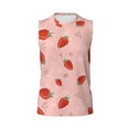 thumbnail image 6 of Lsque Strawberry Print Men's Cotton Blend Sleeveless Muscle Shirts (S-3XL)- Moisture Wicking, Odor Protection, UPF 30+,XX-Large, 6 of 8