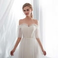 thumbnail image 6 of White Off Shoulder Elegant Prom Dress, 6 of 6