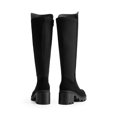 thumbnail image 4 of Womens knee high boots with platform sole round toe and stretch upper for a comfortable fit, 4 of 6
