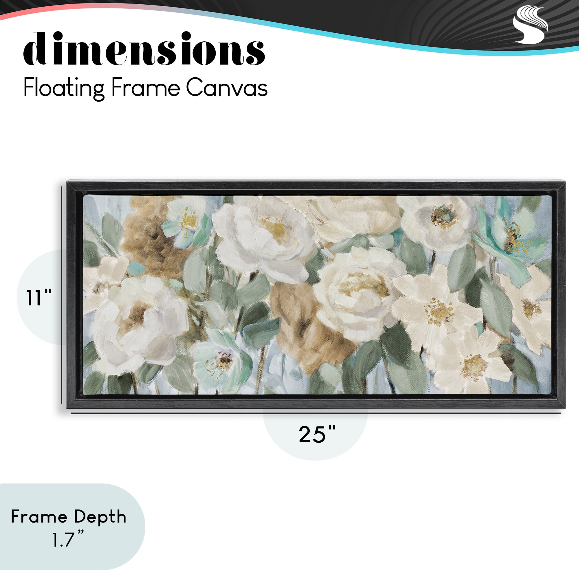 Stupell Industries Promise of Giverny Black Framed Floater Canvas Wall Art, design by Lanie Loreth