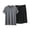 Dark Gray, variant on BaoFuBaoMei Pajamas for Men 2 Piece Set Big and Tall Crew Neck Lounge Sets Short Sleeve Top and Shorts Sleepwear Sets Comfy Soft Loungewear with Pockets