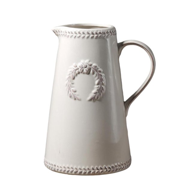 Jarrón de flores de cerámica para decoración, jarrón floral decorativo para mesa, decoración para sala de estar Jarra de 23cm
