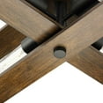 thumbnail image 4 of Progress Lighting, Boundary Collection, 4-Light Flush Mount, Matte Black, Open Frame, Grey Washed Oak., 4 of 9