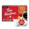 Tim Hortons Maple Flavored Coffee, Single-Serve K-Cup Pods Compatible with Keurig Brewers, 12ct K-Cups, Red