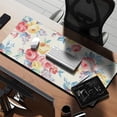 thumbnail image 2 of Long Mouse Pads for Desk,Pioneer Flower Floral Print Pattern Desk Mats on Top Of Desks, Desk Mouse Pad Extra Large with 3mm Non-Slip Base and Stitched Edge for Gaming,Office,Work,Home 35.4"x15.7", 2 of 6