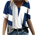 thumbnail image 1 of T-shirts Graphiques pour Femmes Mode Femmes Impression Décontractée Col en V Manches Courtes T-Shirt Ample Hauts T-Shirts à Manches Courtes pour Femmes Hauts à Manches Courtes pour Femmes T-Shirts Sois Gentille pour Femmes, 1 of 4