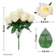 thumbnail image 3 of Mylin Bush Ramo de Rosas Grande Finas Flores Artificiales con 7 Botones Color Crema Fantasias Miguel Art-4565, 3 of 3
