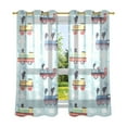 thumbnail image 6 of Yayeee Window Curtains Set of 2 for Living Room Light Filtering 63"x52", Colorful Trains, 6 of 7