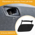 thumbnail image 3 of Unique Bargains Front Left Side Bumper Headlight Washer Nozzle Cover Cap No.8R0955275E Bumper Trim Nozzle Cover for Audi Q5 2013-2017 Plastic Unpainted Strong Durable, 3 of 7