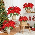 thumbnail image 6 of SLYNSHome Artificial Poinsettia Flowers Bouquet with Berry Christmas Decorations,Christmas Flower Bouch for Indoor Outdoor Holiday Decor - Red, 6 of 6
