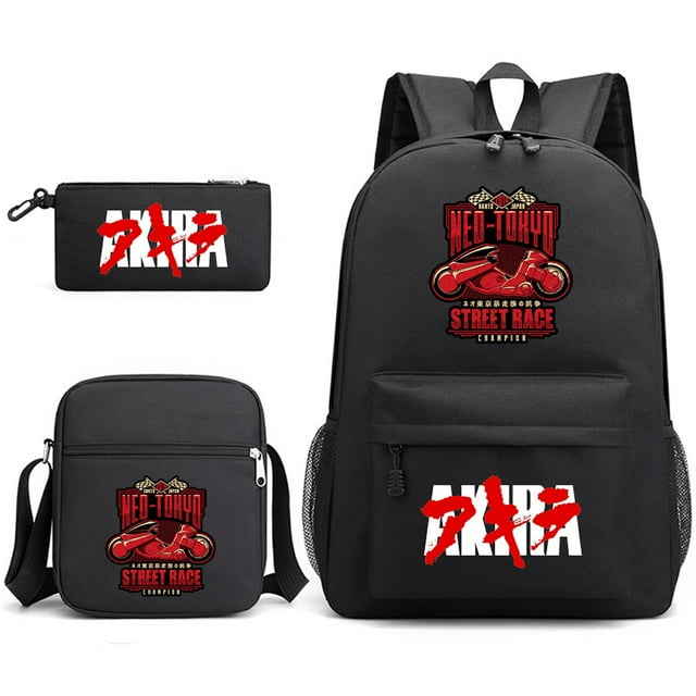 Mochila escolar para niños Akiras Cartoon Anime, juego de 3 unidades