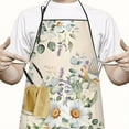 thumbnail image 2 of Pioneer Flower Floral Print Pattern Apron-Garden Aprons for Women with Pockets-Cotton Linen Waterproof Kitchen Cooking Gardening Aprons Adjustable for Kitchen,Cooking,BBQ and Salon 33x27 Inch, 2 of 7