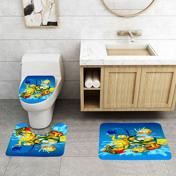 The Simpsons floor mat and toilet set is durable,and adds a nostalgic touch to your bathroom.
