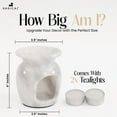 thumbnail image 6 of Radicaln White Marble Oil Burner – 4" Handmade Wax Melt Warmer for Essential Oils, Home Fragrance, Spa Decor, Relaxation & Scented Wax Melts, 6 of 6