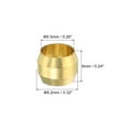 thumbnail image 2 of Uxcell 1/4" 6.35mm Tube OD Brass Compression Sleeves Ferrules 40 Pcs Brass Ferrule Fittings Compression Fitting Kit, 2 of 6