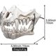 thumbnail image 4 of Tiger Ye Yaksha Dragon God Tengu Black Tortoise,Half Face Skull Scary Mask, 4 of 5
