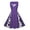 Purple, variant on QLEICOM 1950's Dresses for Women Vintage, V-Neck Patchwork Print Sleeveless Dress, Stretch Slim High Waist Swing Dress, Audrey Hepburn Style Party Dresses Black S