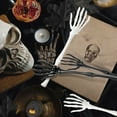 thumbnail image 6 of Black Skeleton Tongs, 12.875 in. Halloween Spooky Serving Utensils Pack of 2 Party Decoration Dinnerware Themed Table Setting Supplies, 6 of 7