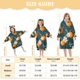 thumbnail image 4 of FORMRS Wearable Blanket Hoodie with Sleeves for Kids Cozy Flannel Sweatshirt, Floral Oranges, 4 of 7