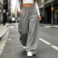 thumbnail image 6 of Womens Wide Leg Sweatpants Elastic High Waisted Baggy Sweatpants Casual Fall Winter Lounge Trousers with Pockets, 6 of 7