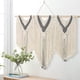 thumbnail image 4 of Tapiz bohemio grande de macramé para colgar en la pared, 110x80cm, hecho a mano, con borlas grises y beige, tapices bohemios para decoración de pared de dormitorio, decoración de balcón, decoración, 4 of 5