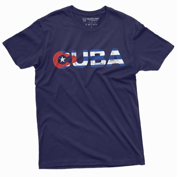 Men'S Cuba T-Shirt Cuban Flag Coat Of Arms Patriotic Nation Country Tee Shirt
