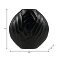 thumbnail image 5 of Sculpted Textured Metal Vase for Living Room Decor - Decorative Flower Vase for Home, Bedroom, and Office Desk Decor - Modern House Accent for Entryway Table Display - 14", Black, 5 of 12