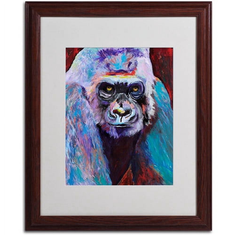 Pat Saunders 'Thor' Matted Framed Art - 16x20 Inches - Wood Frame (PS116-W1620MF)