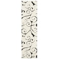 thumbnail image 3 of SAFAVIEH Florida Doug Floral Vines Geometric Shag Runner Rug, Ivory/Black, 2'3" x 8' - Transitional Modern Design, Ivory & Black, Non-Shedding & Easy Cleaning, Ultra Plush Thick Pile, Ideal for Livin, 3 of 11