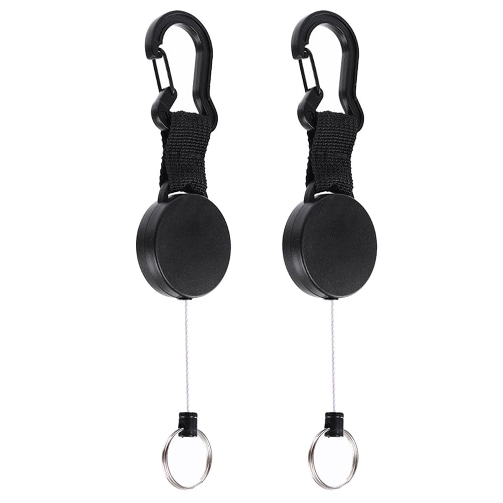 Retractable Reel Clip Anti-lost Key Holder 8 Pcs Easy-to-pull Keychain Ring Outdoor Rings Keychains Stretchable