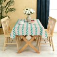 thumbnail image 5 of Rectangular Tablecloth 60x84 Inch – Waterproof Polyester Printed Table Cover, Wrinkle Resistant, Washable for Kitchen & Dining, Colorful Geometry Pattern, 5 of 6