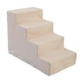 thumbnail image 1 of Bunblic 4 Tiers Dog Ramps Steps Gentle Slope Anti Slip Scratch Resistant High Density Sponge Versatile for Small Pets Sofa Indoor Use beige, 1 of 8